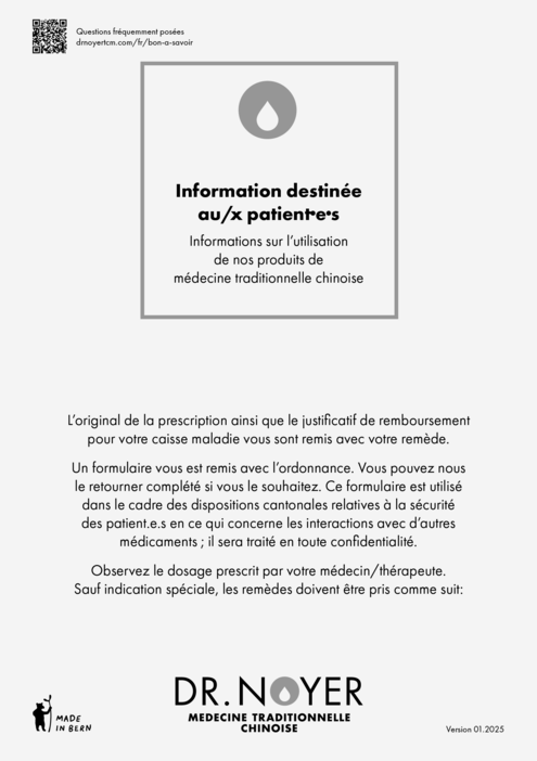  Patienteninformation Notice d'emballage